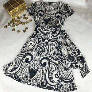 INC International Concepts Black White Boho Dress